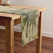 パームアンティークトロピカルフルーツ植物芸術 ショートテーブルランナー (インサイチュ)