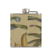 パームアンティークトロピカルフルーツ植物芸術 フラスク (裏面)