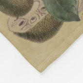 パームアンティークトロピカルフルーツ植物芸術 フリースブランケット (角)