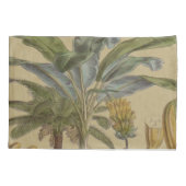 パームアンティークトロピカルフルーツ植物芸術 枕カバー (裏面)