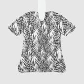 パームウィスパーハワイアントロピカルアロハシャツブラック オーナメント (裏面)