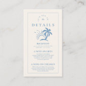 パームエレガントツリーのハンドドロー結婚ド エンクロージャーカード (正面)