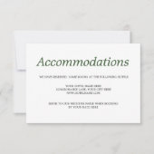 パームエレガントツリーシック結婚のエンクロージャ 出欠カード (正面)