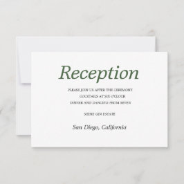 パームエレガントツリーシック結婚式RSVP 出欠カード
