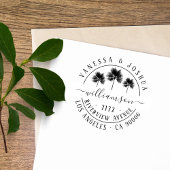 パームエレガントツリーズカップル家族差出人住所 セルフインキングスタンプ