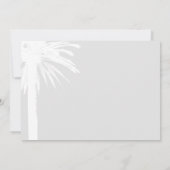 パームエレガントツリービーチ結婚式保存する日付カード セーブザデート (裏面)
