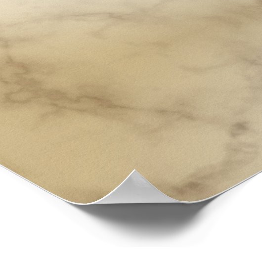 パームエレガントツリーヴィンテージ熱帯大理石 ポスター (角)