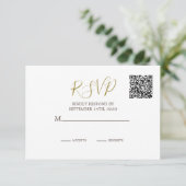 パームエレガントツリーQRコード結婚式RSVP 出欠カード (スタンド正面)