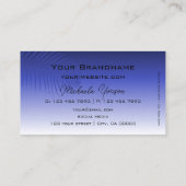 パームエレガントリーフモダンだけの青グラデーション 名刺 (裏面)