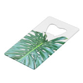 パームエレガントリーフ熱帯ジャングル熱帯雨林リーフ クレジットカード栓抜き (正面アングル)