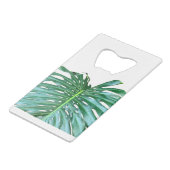 パームエレガントリーフ熱帯ジャングル熱帯雨林リーフ クレジットカード栓抜き (裏面アングル)