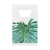 パームエレガントリーフ熱帯ジャングル熱帯雨林リーフ クレジットカード栓抜き (裏面)