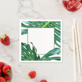 パームエレガントリーフ熱帯ジャングル熱帯雨林リーフ スタンダードカクテルナプキン (インサイチュ)