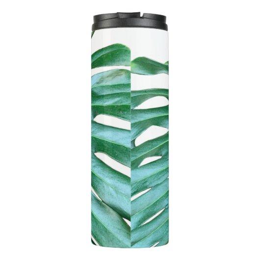 パームエレガントリーフ熱帯ジャングル熱帯雨林リーフ タンブラー (裏面)