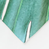 パームエレガントリーフ熱帯ジャングル熱帯雨林リーフ フリースブランケット (角)