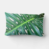 パームエレガントリーフ熱帯ジャングル熱帯雨林リーフ ランバークッション (裏面)