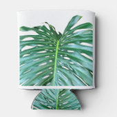 パームエレガントリーフ熱帯ジャングル熱帯雨林リーフ 缶クーラー (裏面)