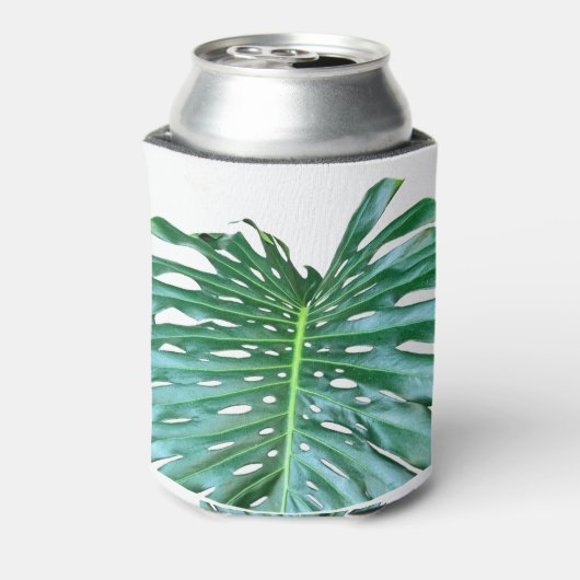 パームエレガントリーフ熱帯ジャングル熱帯雨林リーフ 缶クーラー (缶裏面)
