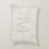 パームエレガント葉ミルクCappuccinoパターン アクセントクッション (裏面(縦))