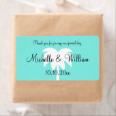 パームカスタムツリービーチ結婚式ウォーターボトルラベル ラベル (インサイチュ)