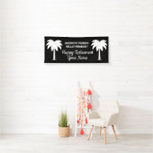 パームカスタムツリー付きの退職パーティーバナーサイン 横断幕 (インサイチュ)