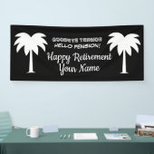 パームカスタムツリー付きの退職パーティーバナーサイン 横断幕 (トレードショー)