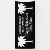 パームカスタムツリー付きの退職パーティーバナーサイン 横断幕 (縦)