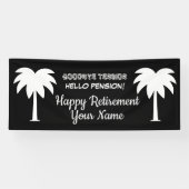 パームカスタムツリー付きの退職パーティーバナーサイン 横断幕 (横)