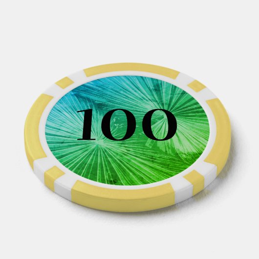 パームカスタムリーフ写真を使用したトランプのポーカーチップトークン ポーカーチップ (シングル)