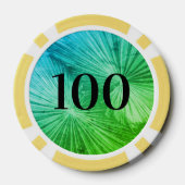 パームカスタムリーフ写真を使用したトランプのポーカーチップトークン ポーカーチップ (裏面)