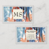 パームカラフルの木のパターン 名刺 (正面/裏面)