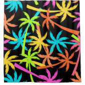 パームカラフルツリーのシャワーカーテン シャワーカーテン (正面)