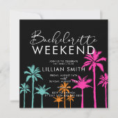 パームカラフルツリーバチェロレッテ週末招待状 招待状 (正面)