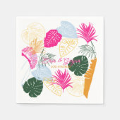 パームカラフルツリー スタンダードカクテルナプキン (正面)