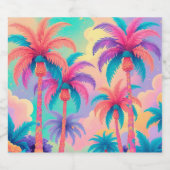 パームカラフルツリー スパークリングワインラベル (シングルラベル)