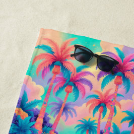 パームカラフルツリー ビーチタオル