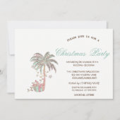 パームクリスマスツリープレゼントクリスマスパーティー 招待状 (正面)