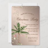 パームクリスマスツリー,スパークル,ライト,クリスマスパーティー 招待状 (正面)