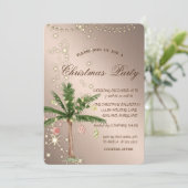 パームクリスマスツリー、輝き、ライト、クリスマスパーティー 招待状 (スタンド正面)