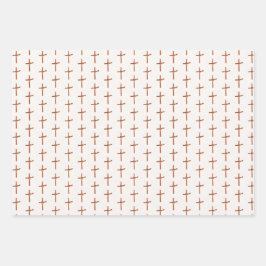 パームクロスオンホワイト ラッピングペーパーシート