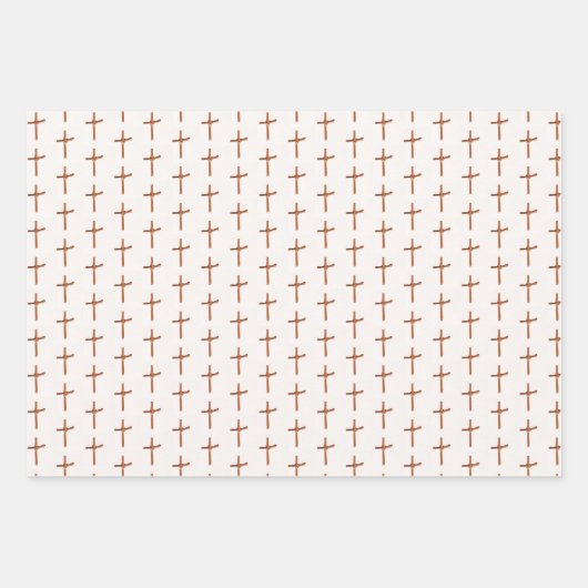 パームクロスオンホワイト ラッピングペーパーシート (正面)