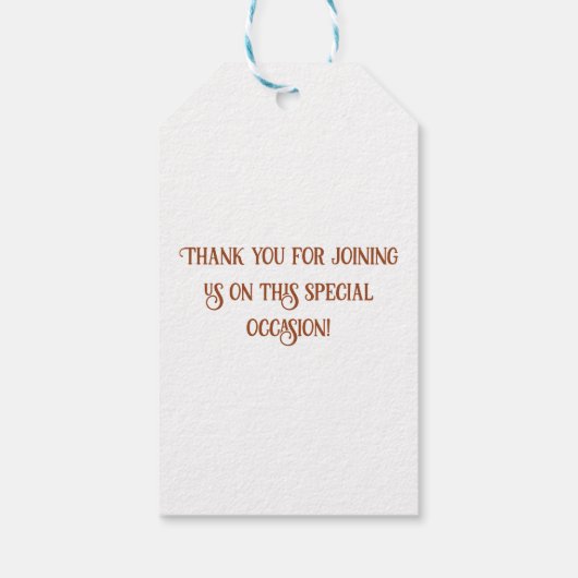 パームクロスパーソナライズされたメッセージカード ギフトタグ (裏面)