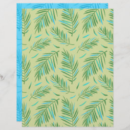 パームグリーンスクラップブック紙