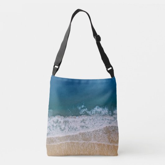 パームコーストターコイズブルーシーフロリダサンディビーチ クロスボディバッグ (裏面)