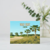 パームコーストフロリダパームツリーズヴィンテージ ポストカード (スタンド正面)