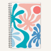 パームサマーテーマスパイラルの下で ノートブック (正面)