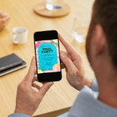 パームサマーブルーアダルトプールパーティの招待状 招待状