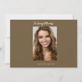 パームサンセットフォトお祝いオブライフ サンキューカード (裏面)