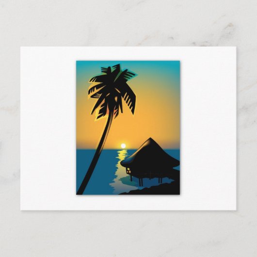 パームサンセット ポストカード (正面)