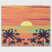 パームサンセット ラッピングペーパー (フラット)